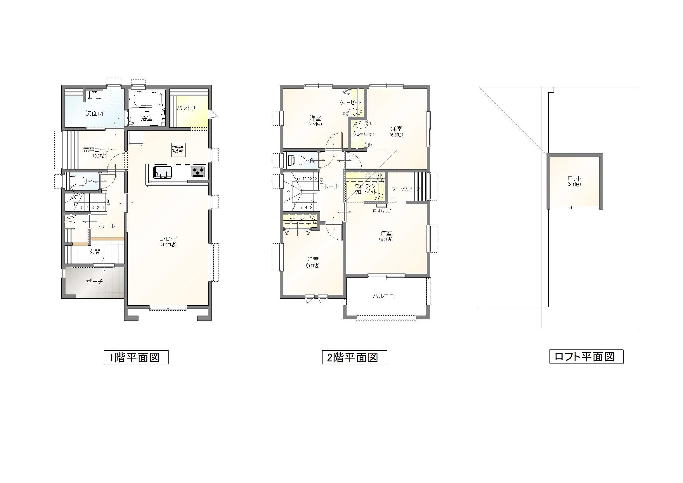 注文住宅　愛知県　間取り図